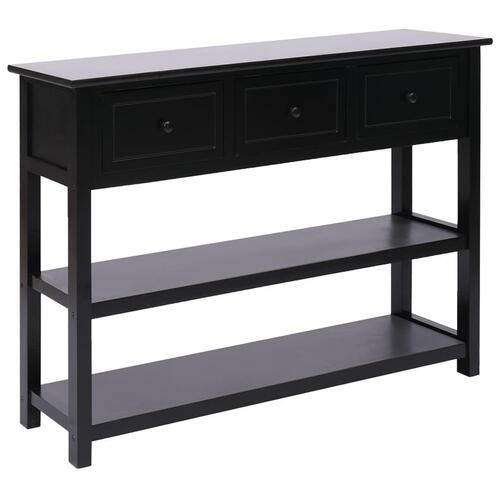 Skænk 108x30x76 cm massivt kejsertræ sort