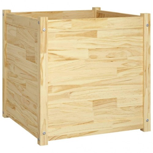 Plantekasser 2 stk. 60x60x60 cm massivt fyrretræ