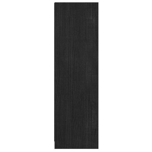 Bogreol/rumdeler 36x33x110 cm massivt fyrretræ sort