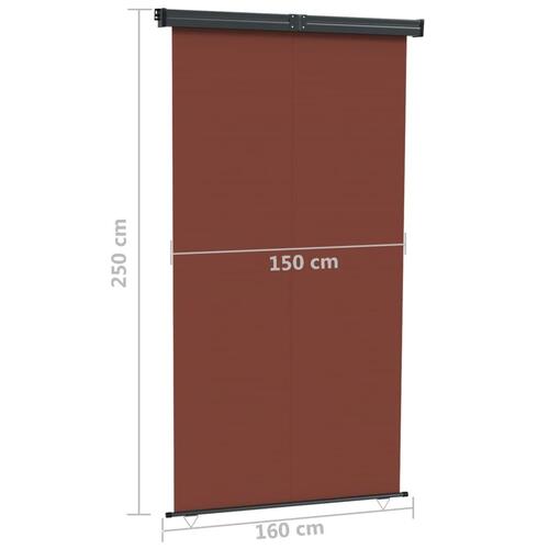 Sidemarkise til altan 165x250 cm brun