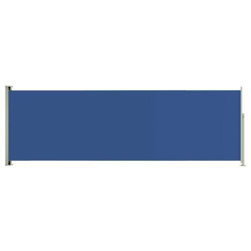 Sammenrullelig sidemarkise til terrassen 200x600 cm blå