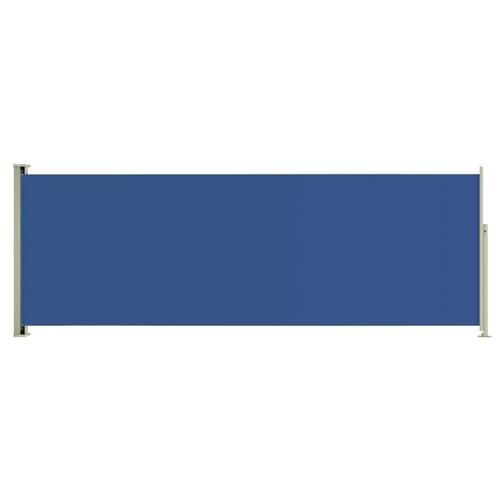 Sammenrullelig sidemarkise til terrassen 220x600 cm blå