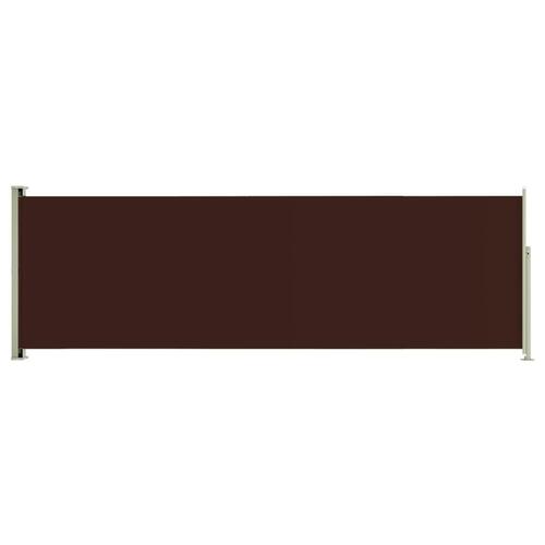 Sammenrullelig sidemarkise til terrassen 200x600 cm brun