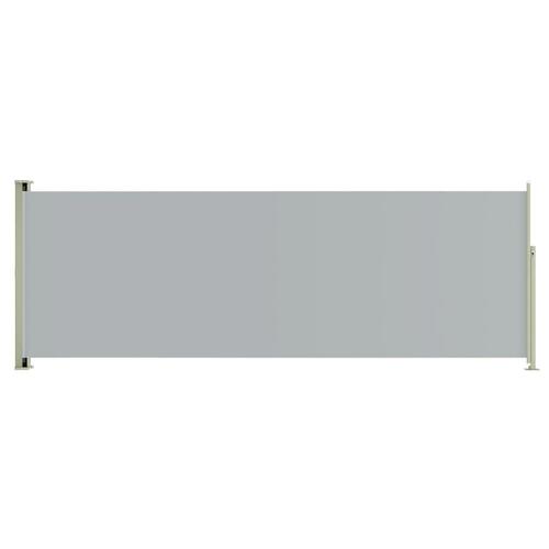 Sammenrullelig sidemarkise til terrassen 220x600 cm grå