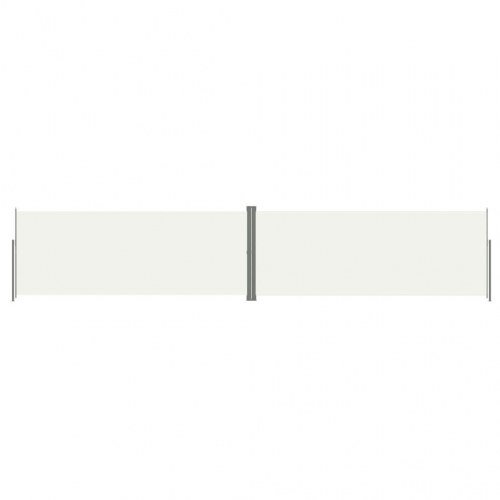 Sammenrullelig sidemarkise 200 × 1.000 cm - cremefarvet