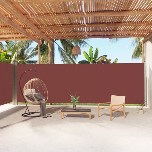 Sammenrullelig sidemarkise 200 × 1.000 cm - brun