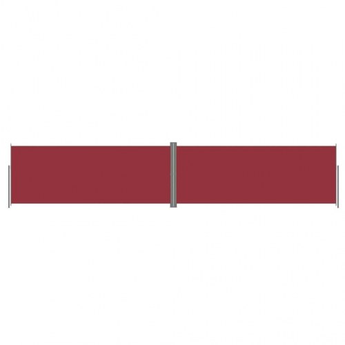 Sammenrullelig sidemarkise 200 × 1.000 cm - rød