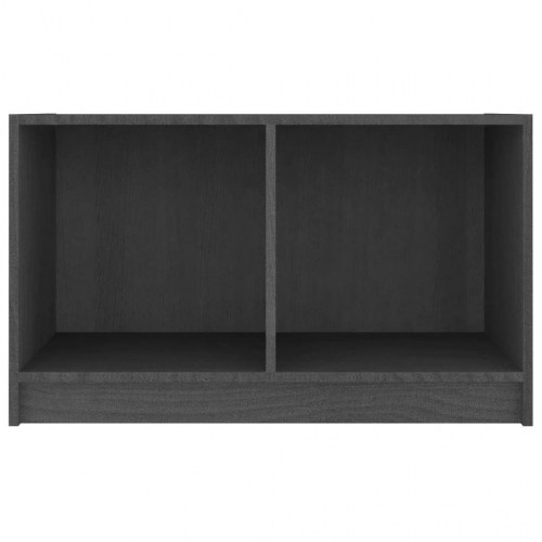 Tv-bord i massivt fyrretræ - grå 70 × 33 × 42 cm