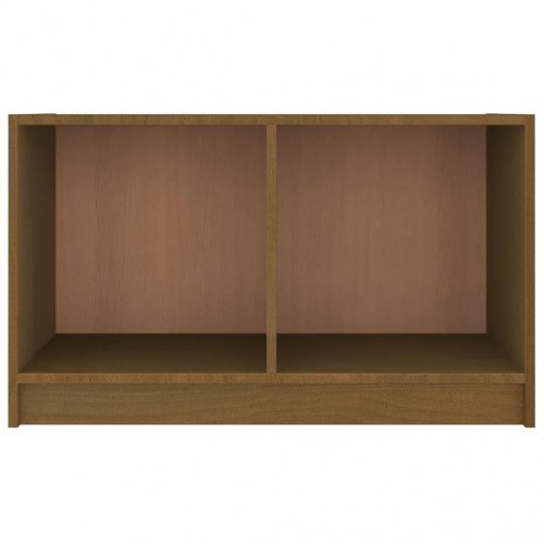Tv-bord 70x33x42 cm massivt fyrretræ gyldenbrun