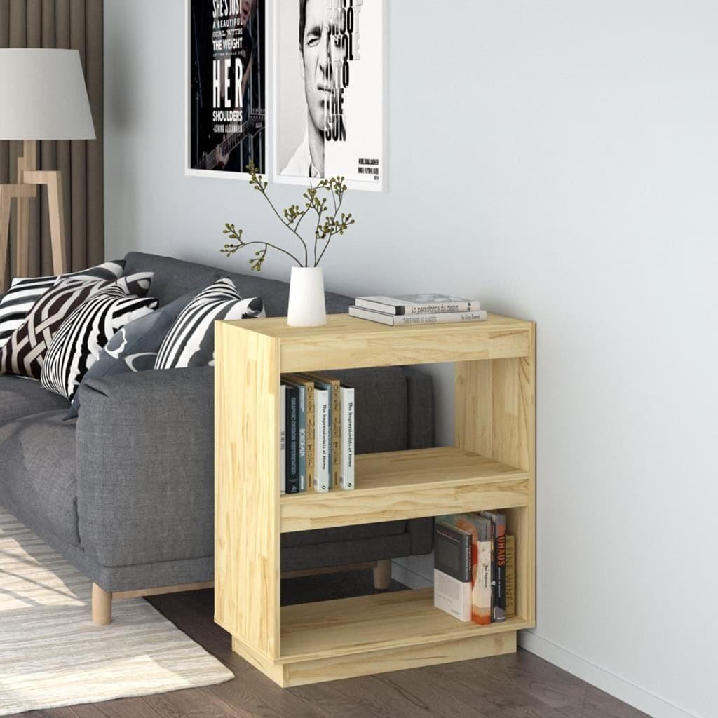 Bogreol i massivt fyrretræ 60 x 35 x 71 cm billede