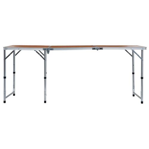 Foldbart campingbord aluminium 180 x 60 cm