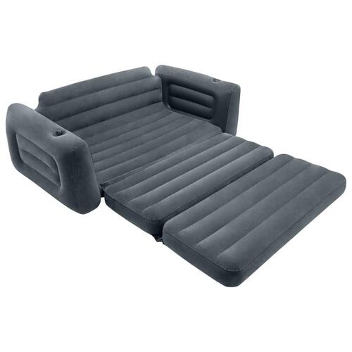 Intex oppustelig stol 203x231x66 cm mørkegrå