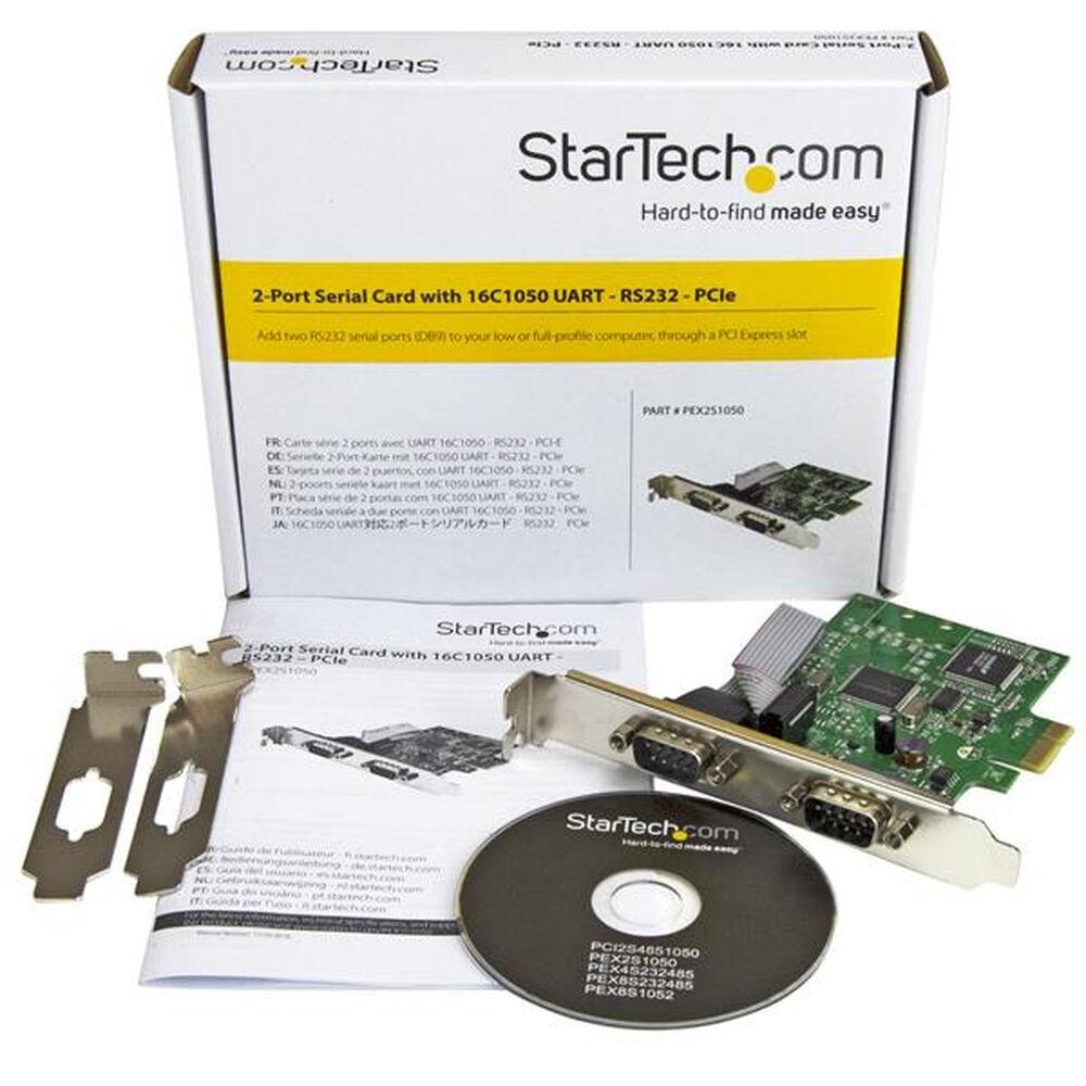 Seriolkort PCI Express StarTech PEX2S1050 - 2x RS232 billede