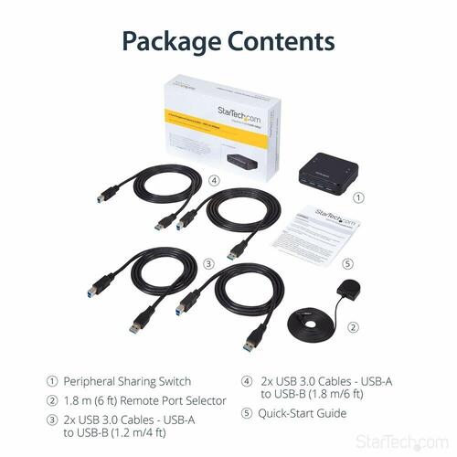 USB Hub Startech HBS304A24A Sort 5 Gbit/s