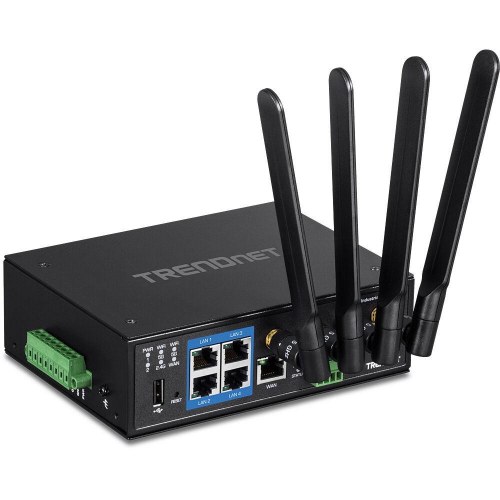 Trendnet TI-W100 industriel router - WiFi 5 dual-band 2,4/5 GHz, Sort