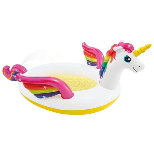 Intex badebassin med sprøjtefunktion Unicorn 272x193x104 cm