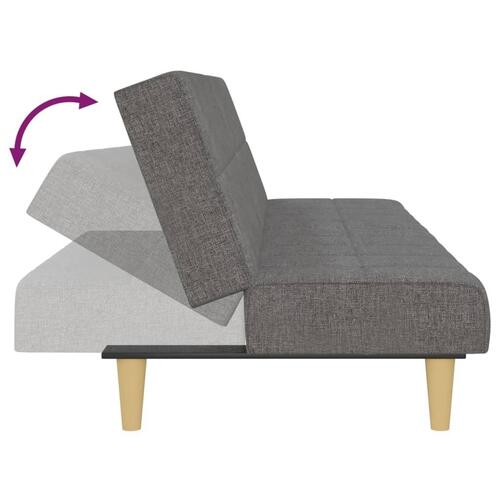 2-personers sovesofa stof lysegrå