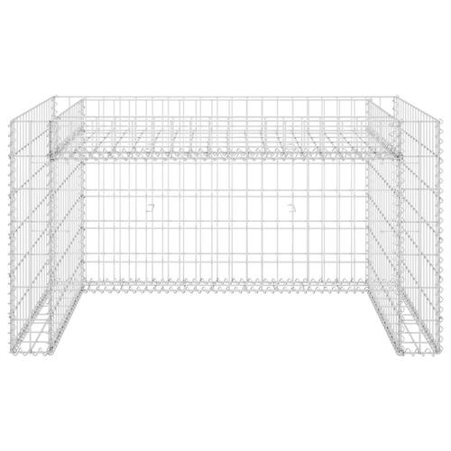Garage til plæneklipper med plantekasse stålwire 110x80x60 cm