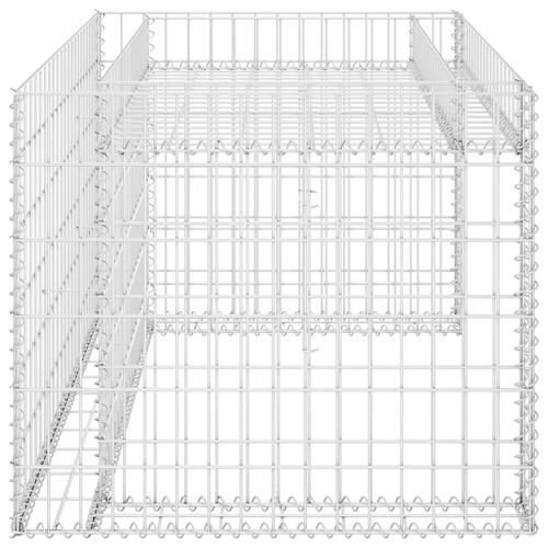 Garage til plæneklipper med plantekasse stålwire 110x80x60 cm