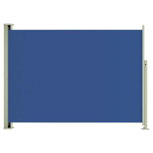 Sammenrullelig sidemarkise til terrassen 220x300 cm blå