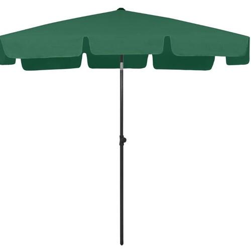 Strandparasol 200x125 cm grøn