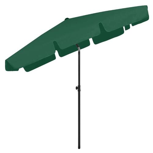 Strandparasol 200x125 cm grøn