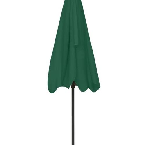 Strandparasol 200x125 cm grøn