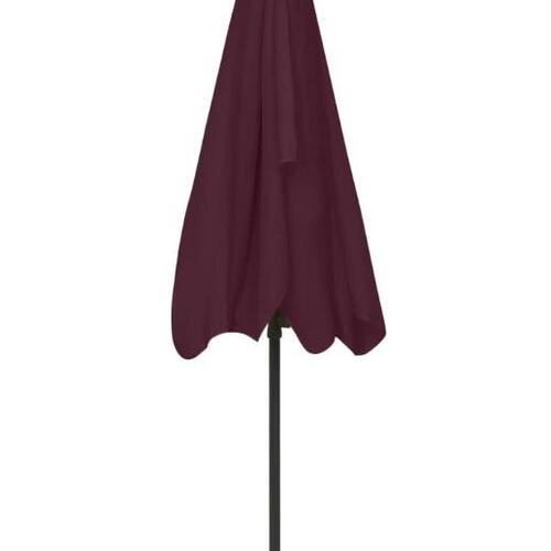 Strandparasol 200x125 cm bordeaux