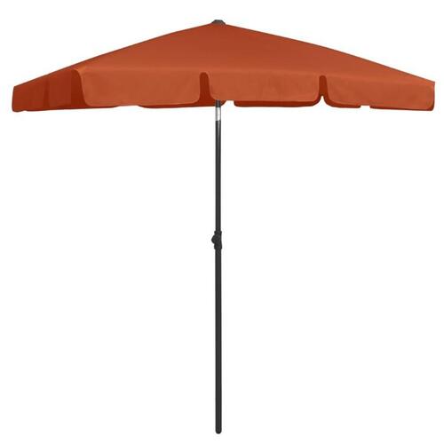 Strandparasol 180x120 cm terrakotta