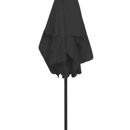 Strandparasol 180x120 cm sort