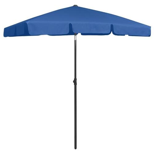 Strandparasol 180x120 cm azurblå