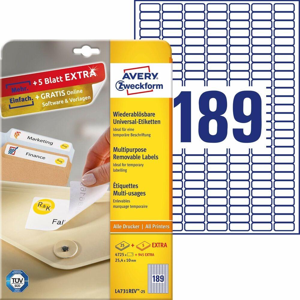 Etiketter Avery L4731REV-25 (OUTLET C)