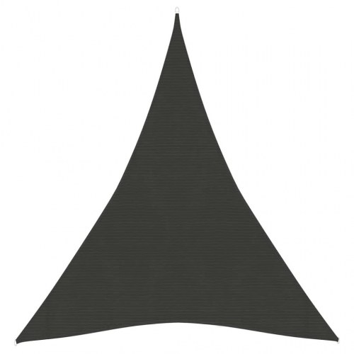 Solsejl trekantet 5 x 6 x 6 m 160 g/m² HDPE antracitgrå