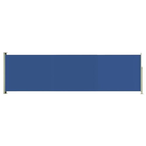 Sammenrullelig sidemarkise til terrassen 180x600 cm blå