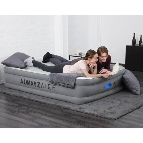 2-personers luftmadras AlwayzAire 203x152x46 cm grå