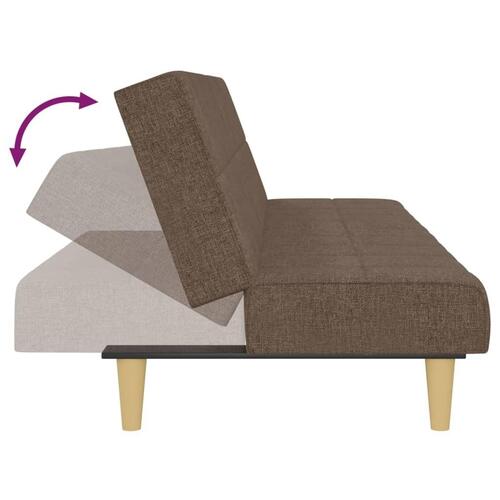 2-personers sovesofa stof gråbrun