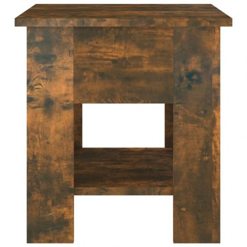Sofabord i konstrueret træ 40 x 40 x 42 cm - røget egetræ