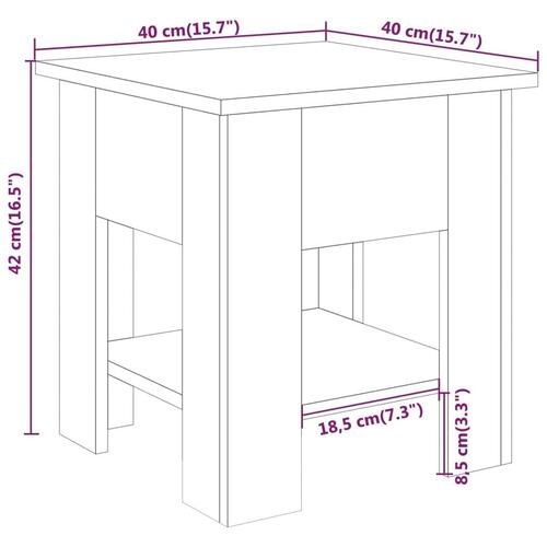 Sofabord 40x40x42 cm konstrueret træ sonoma-eg