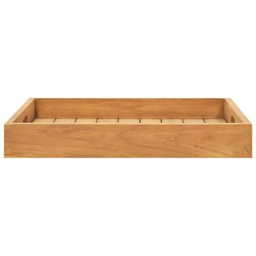 Serveringsbakke 50x50 cm massivt teaktræ