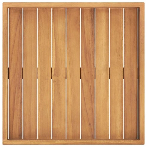 Serveringsbakke 50x50 cm massivt teaktræ