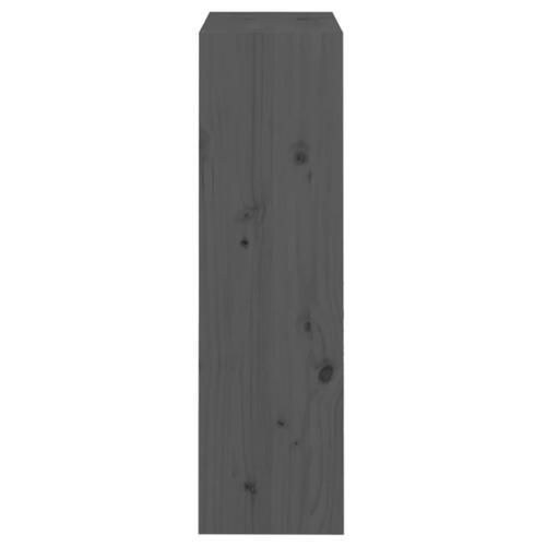 Bogreol/rumdeler 60x30x103,5 cm massivt fyrretræ grå