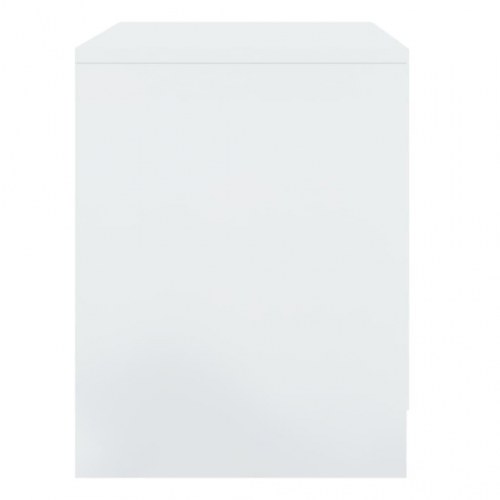 Sengeborde 2 stk. 45x34,5x44,5 cm konstrueret træ hvid højglans