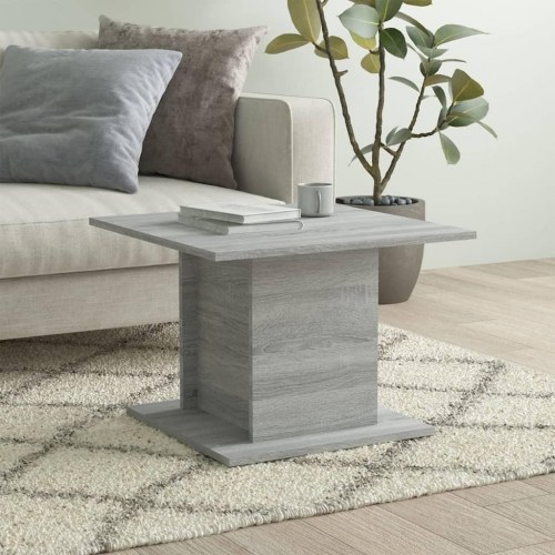 Sofabord i konstrueret træ - grå sonoma-eg 55,5 × 55,5 × 40 cm