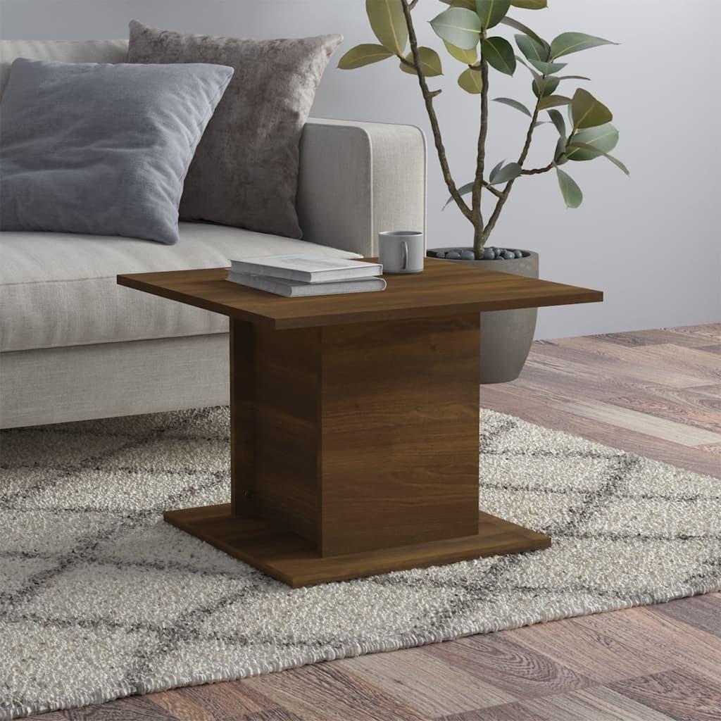 Sofabord 55,5x55,5x40 cm spånplade brun eg