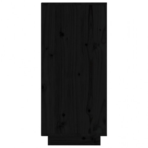 Skænk 60x34x75 cm massivt fyrretræ sort
