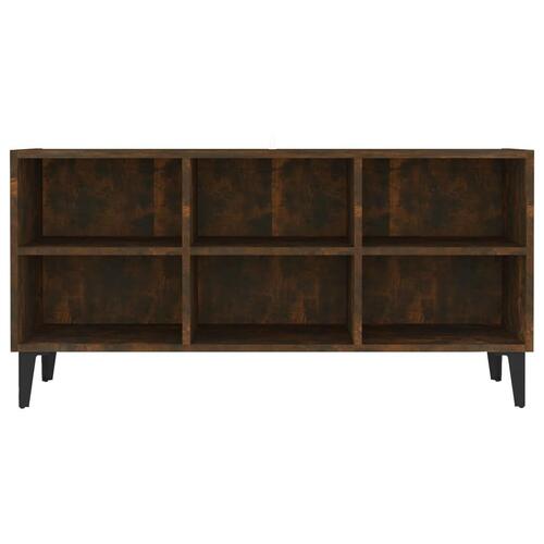 Tv-bord med metalben 103,5x30x50 cm sonoma-eg