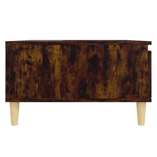 Sofabord 90x60x35 cm konstrueret træ røget egetræsfarve