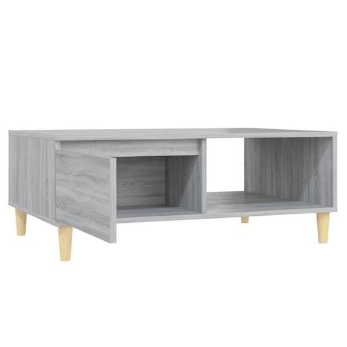 Sofabord 90x60x35 cm konstrueret træ grå sonoma-eg