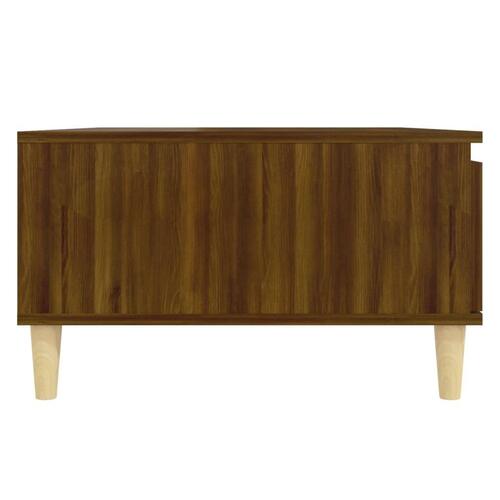 Sofabord 90x60x35 cm konstrueret træ brun egetræsfarve