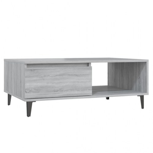 Sofabord 90 x 60 x 35 cm - grå sonoma-eg